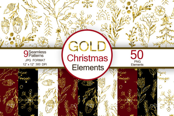 50 Christmas Hand Drawn Elements