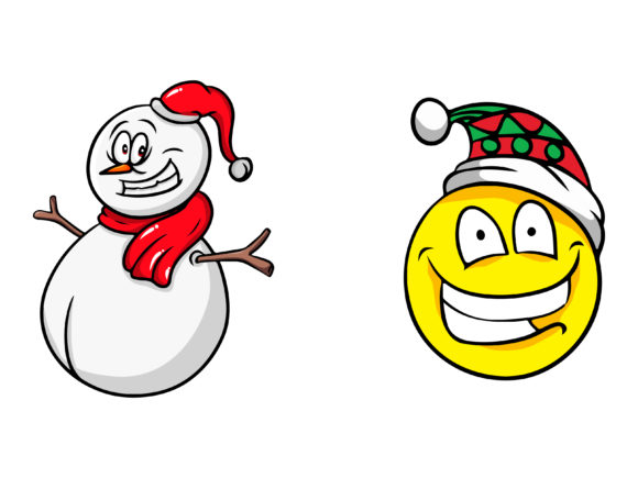 Christmas Bundle Snowman Yellow Illustrations