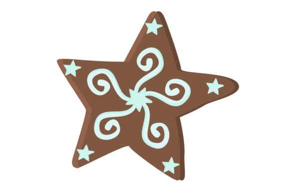 Christmas Gingerbread Star Illustrations