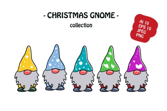 Christmas Gnome Icon Illustration