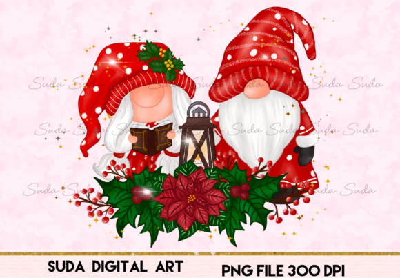 Christmas Gnomes Sweet Sublimation Illustrations
