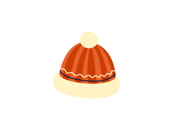 Christmas Illustration Orange Hat
