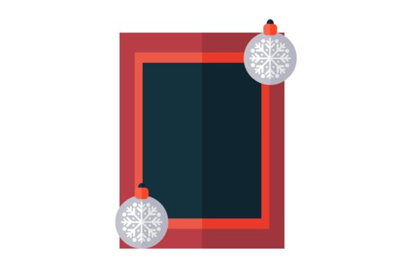 Christmas Photo Frames with Snowballs Illustrations