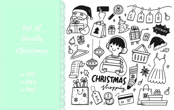 Christmas Sale Doodles Illustrations