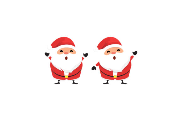 Christmas Santa Illustration Set for Editorial Use