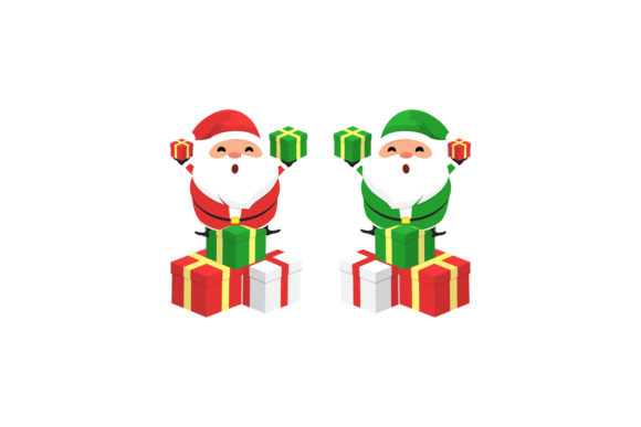 Christmas Santa Vectors Set Illustration