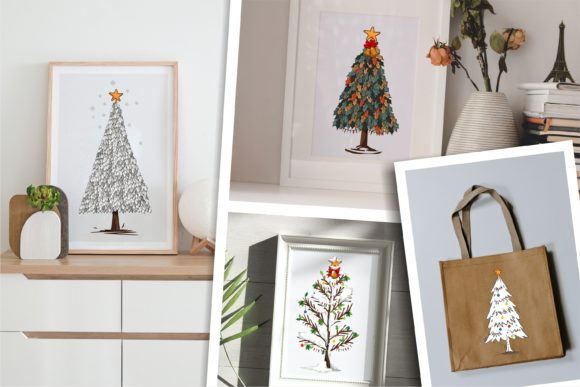 Christmas Tree Illustration for Design
