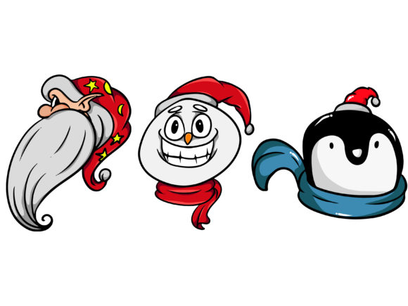 Christmas Triple Bundle Penguin Illustrations