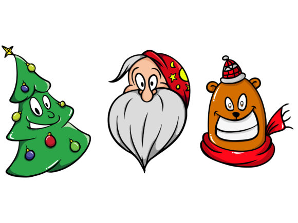 Christmas Triple Bundle Tree Illustrations