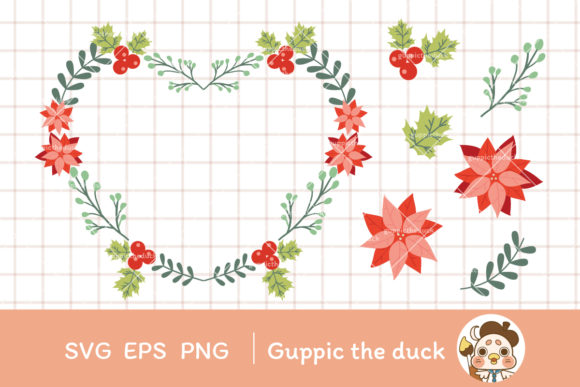 Christmas Wreath and Elements Clipart
