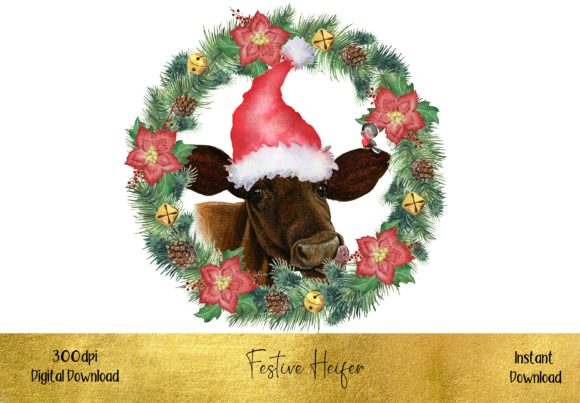 Cute Christmas Heifer