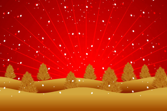 Gold and Red Christmas Illustrations