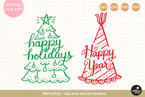 Happy Holidays Christmas Tree Party Hat