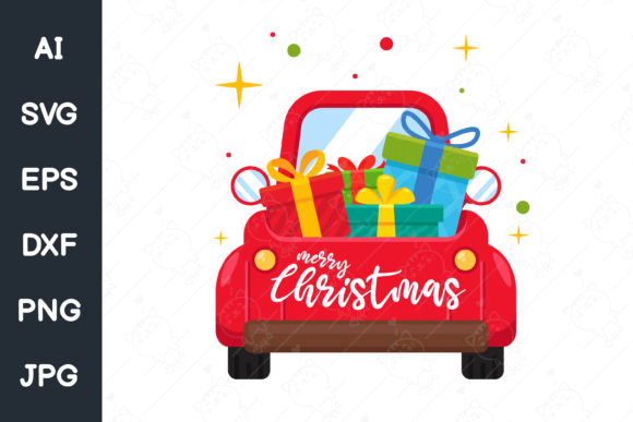 Red Car Illustration for Seasonal Branding