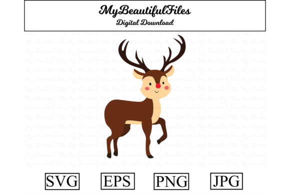 Reindeer Christmas 1: A Festive Illustration for Seasonal Design