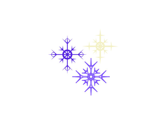 Simple Snowflake Illustrations for Crafting
