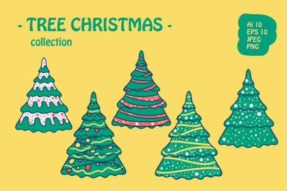 Tree Christmas Icon Pack Illustrations